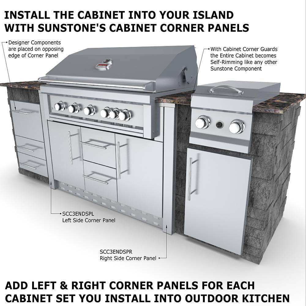 Sunstone 46″ Gas Grill Base Cabinet – SAC46GLPCD - Full pack Details