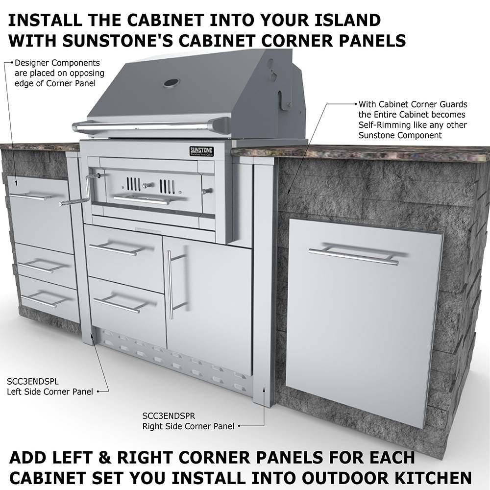 Sunstone 34″ Hybrid Grill & Bar Center Cabinet – SAC34CGDC - Full Pack Details