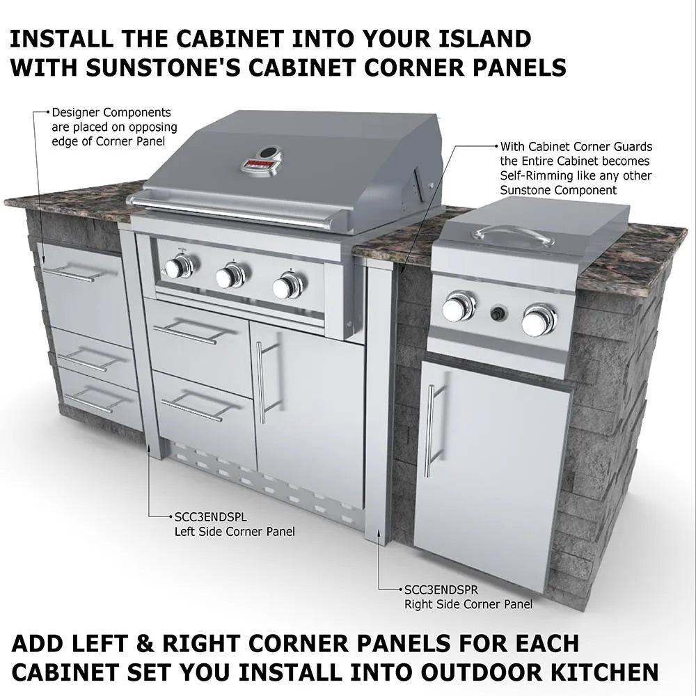 34″ Sunstone Gas Grill Base Cabinet – SAC34GLPCD - Full Pack Details