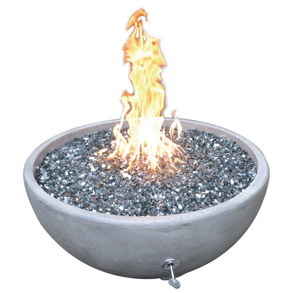 TrueFlame Adobe 30-Inch GFRC Fire and Water Bowl - Grey - TF-GFRC-FBWGR-30W - image 5