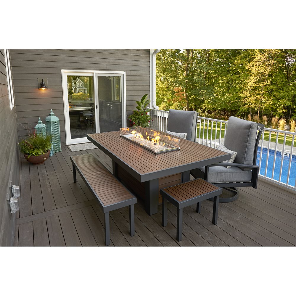 Outdoor GreatRoom Kenwood Linear Dining Height Fire Pit Table - KW-1242-K - image 3