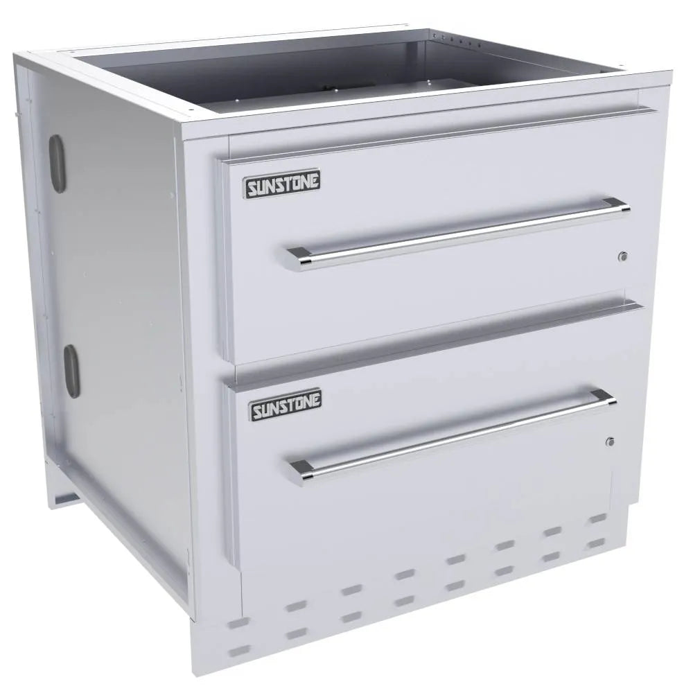 Sunstone 34″ Double Warming Drawer Cabinet – SAC34DWC - Closed Doors