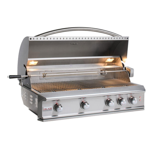 Blaze BLZ-4PRO-LP Professional LUX 44-Inch 4-Burner Built-In Gas Grill With Rear Infrared Burner - Open View