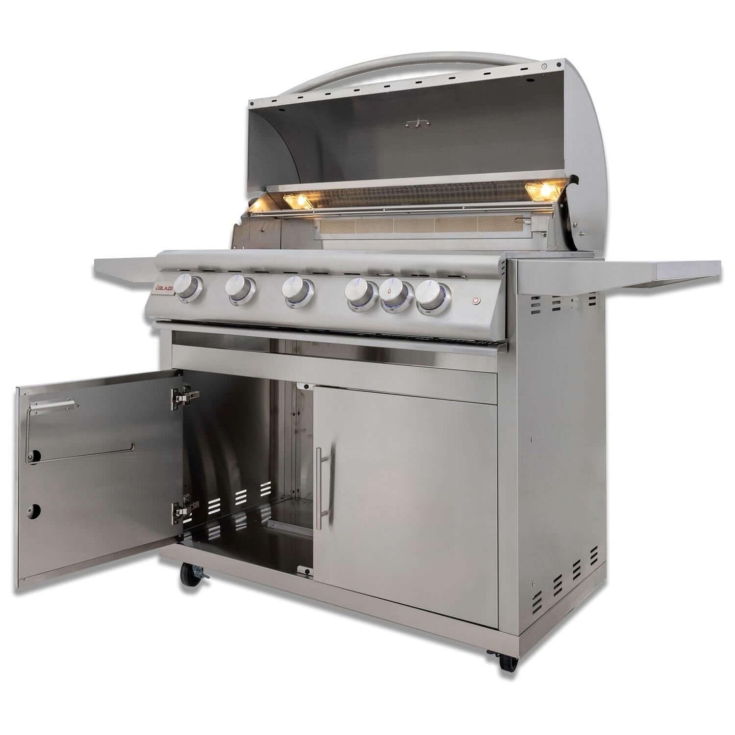 Blaze Premium LTE+ 40-Inch 5-Burner Gas Grill W/ Rear Infrared Burner & Lift-Assist Hood -BLZ-5LTE3+ BLZ-5-CART-SC
