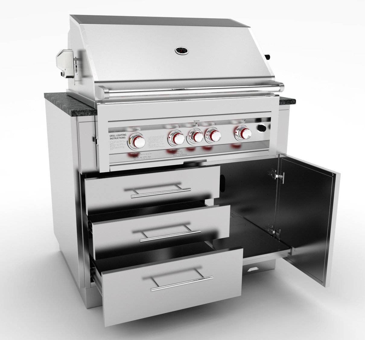 40″ Sunstone Gas Grill Base Cabinet – SAC40GLPCD - Grill on It