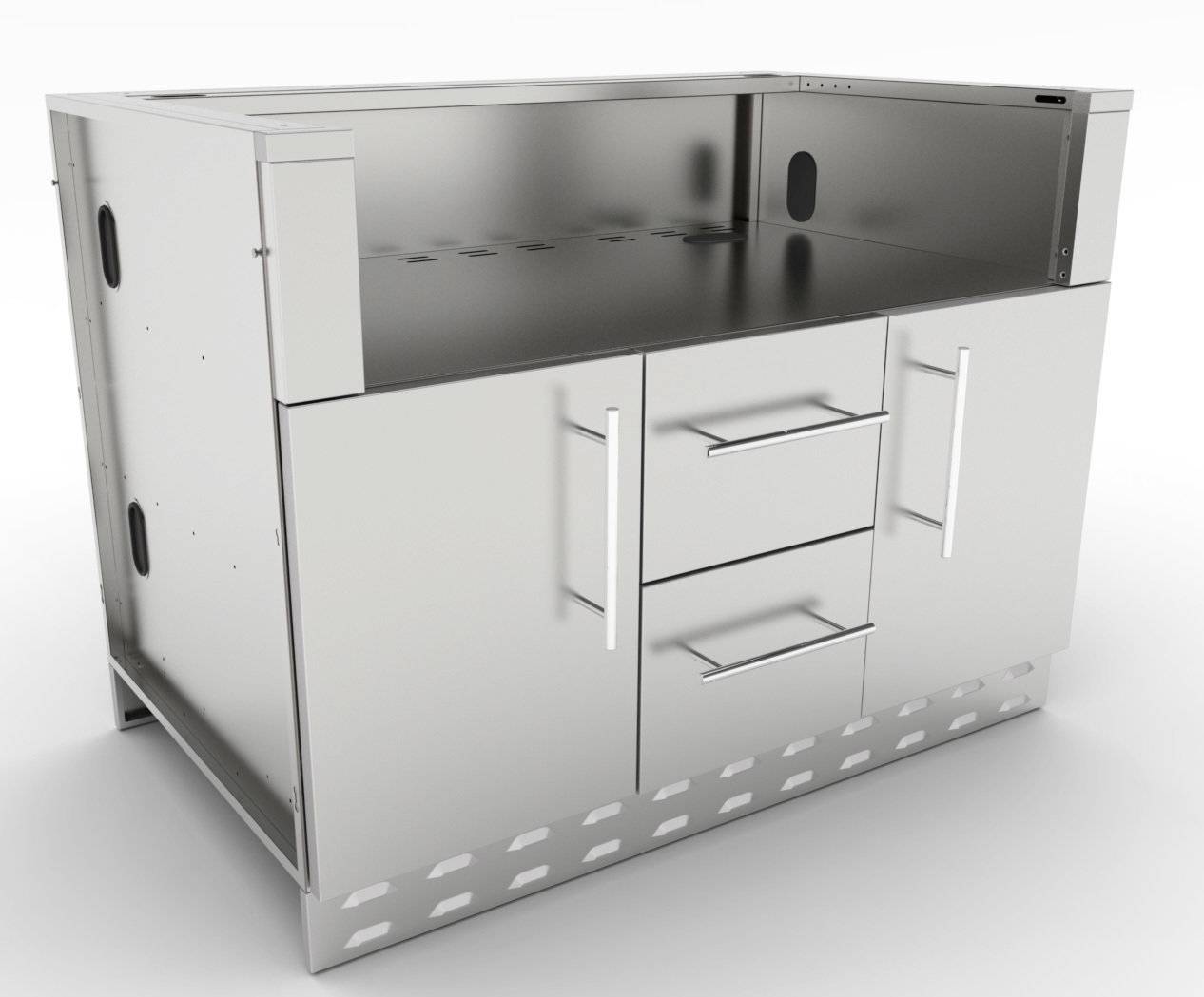 Sunstone 46″ Gas Grill Base Cabinet – SAC46GLPCD - Angled View