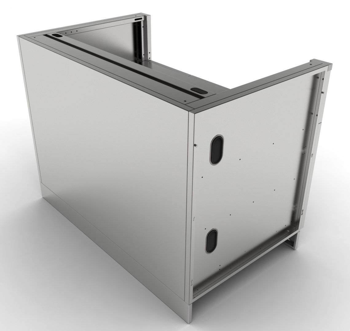 Sunstone 46″ Gas Grill Base Cabinet – SAC46GLPCD - Back Angled View