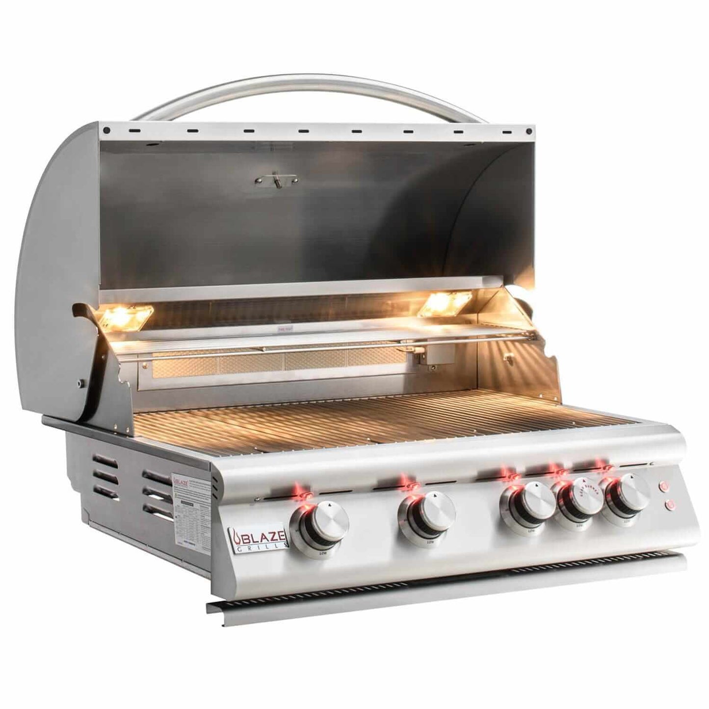 Blaze Premium LTE Marine Grade 32-Inch 4-Burner Built-In Gas Grill With Rear Infrared Burner & Grill Lights - BLZ-4LTE2MG