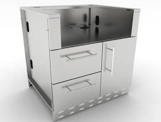 34″ Sunstone Gas Grill Base Cabinet – SAC34GLPCD - Angled View