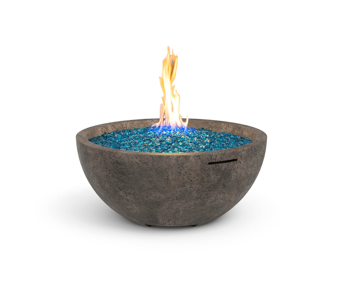 American Fyre Designs 36-Inch Round Natural Gas Fire Bowl in Dark Basalt - 732-DB-11-M6NC