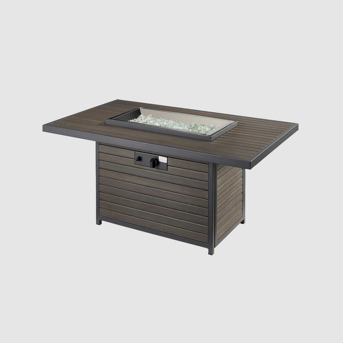 Outdoor GreatRoom Brooks Rectangular Gas Fire Pit Table in White - BRK-1224-19-W-K - image 8