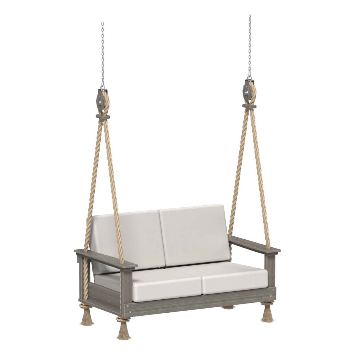 LuxCraft Lanai Deep Seating Loveseat Swing - LDSLS - Coastal Gray