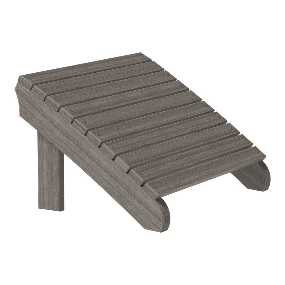 LuxCraft Deluxe Adirondack Footrest - PDAF - Coastal Gray
