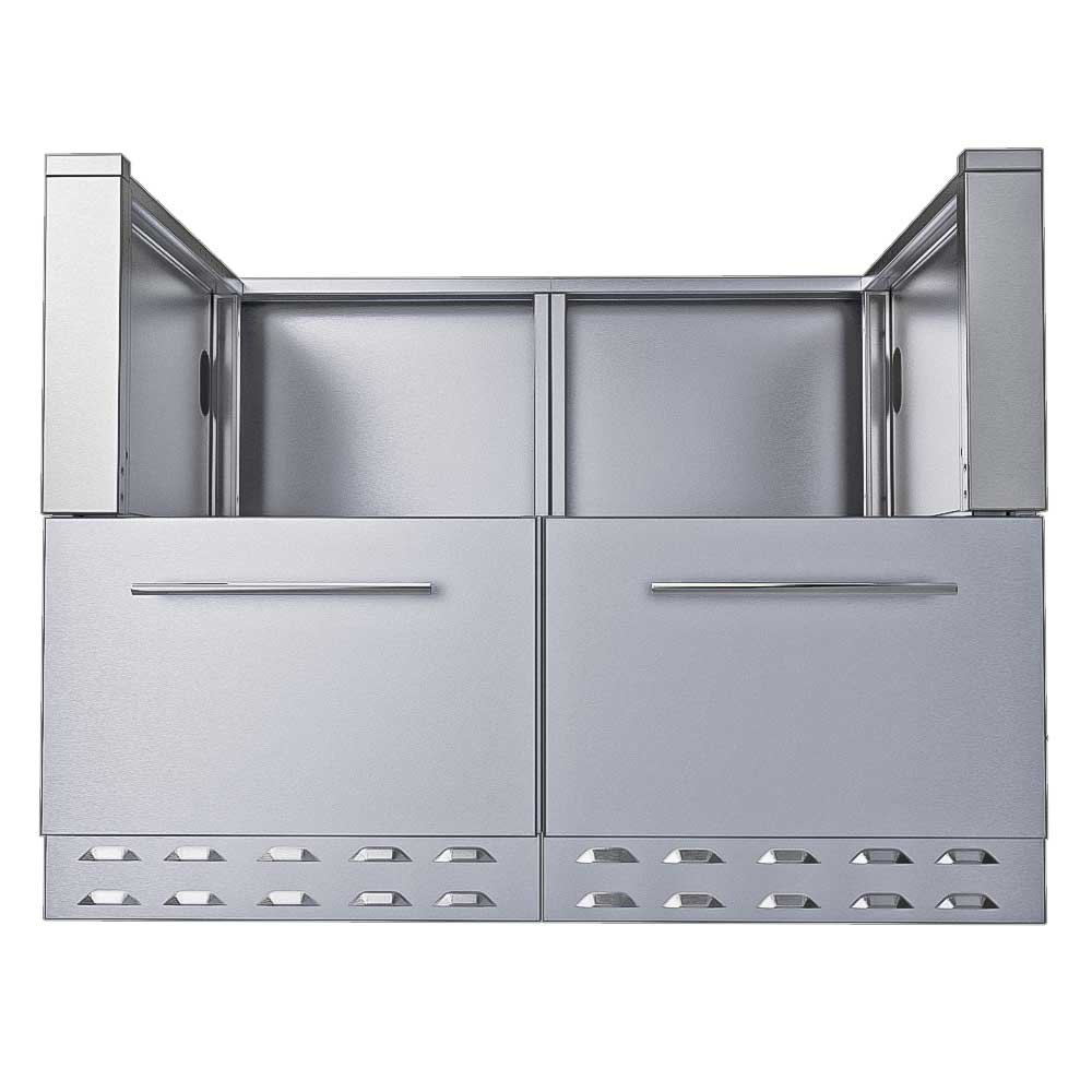 Sunstone 44 In. Sunstone Base Cabinet for UpTo 38 In. Width Cut-Out Pellet Grill – SAC44HGDC - Front View