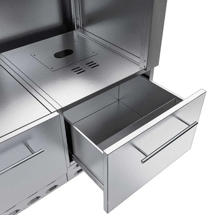 Sunstone 66 In. Sunstone Base Cabinet for UpTo 54-1/2 In. Width Cut-Out Pellet Grill- SAC66HGDC - Drawer