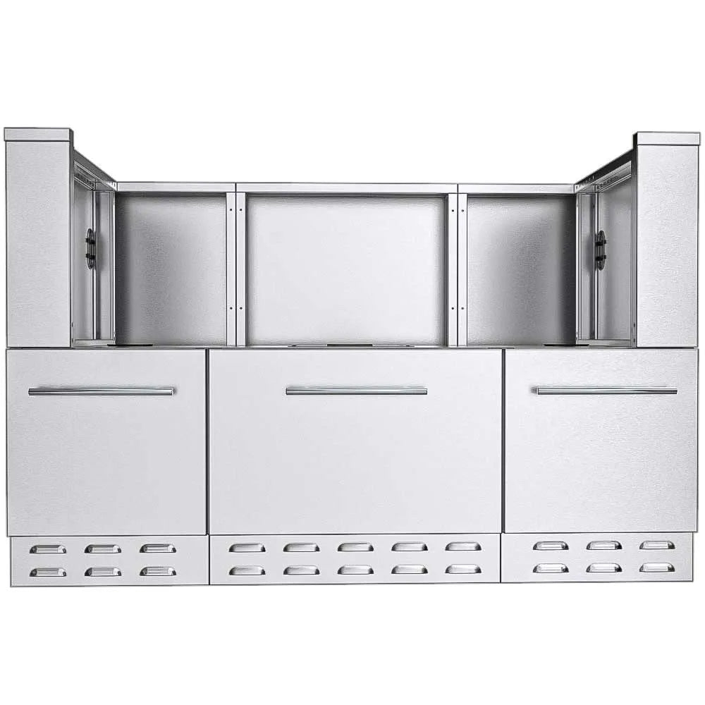 Sunstone 52 In. Sunstone Base Cabinet for UpTo 44 In. Width Cut-Out Pellet Grill SAC52HGDC - Front View