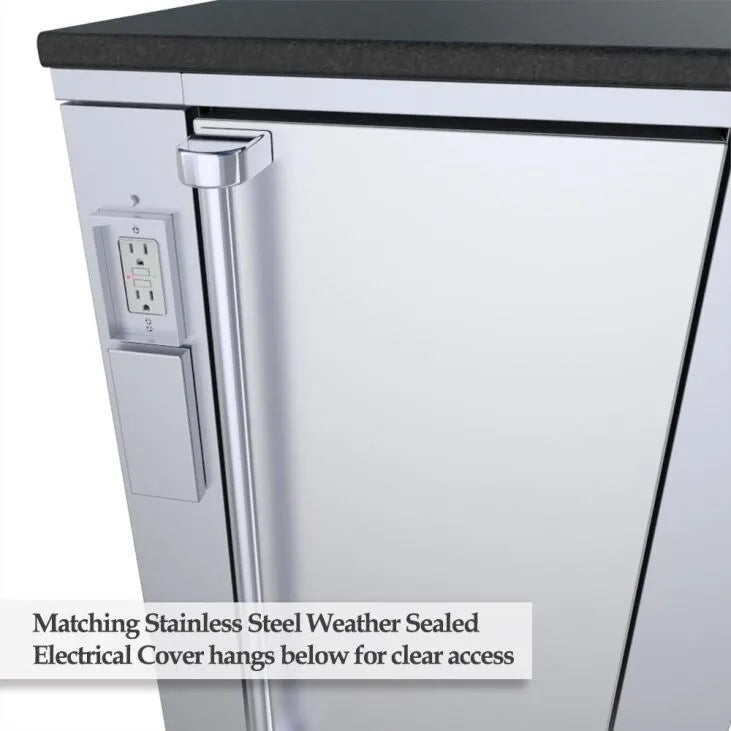 Sunstone 24″ Appliance Cabinet for up to 15″ wide Fridge – SAC24APC - With Electrical Cover