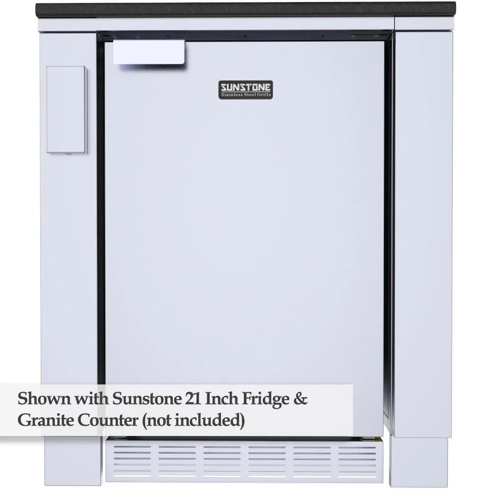 Sunstone 30″ Appliance Cabinet for up to 21″ wide Fridge – SAC30APC - Angled View