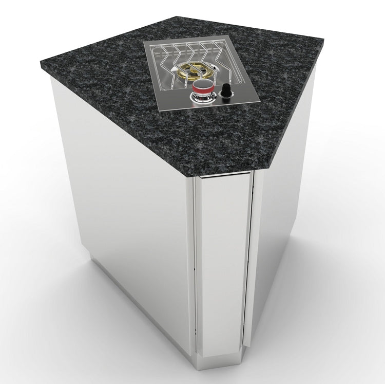 Sunstone 60 Degree Corner Cabinet w/Utility Access - SBC5C30 - Burner on It
