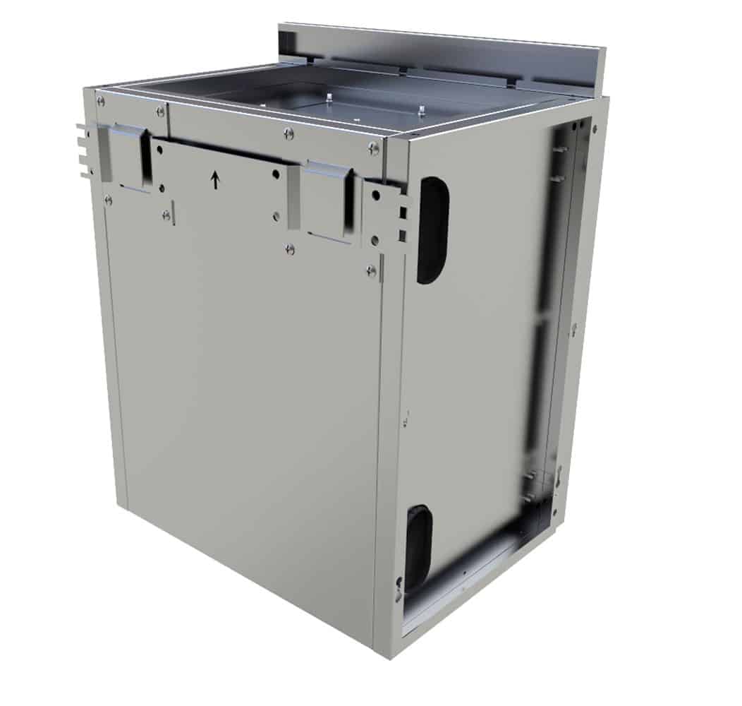 Sunstone 18″Upper Wall Left Swing Door Cabinet – SWC18CSDL - Back Angled