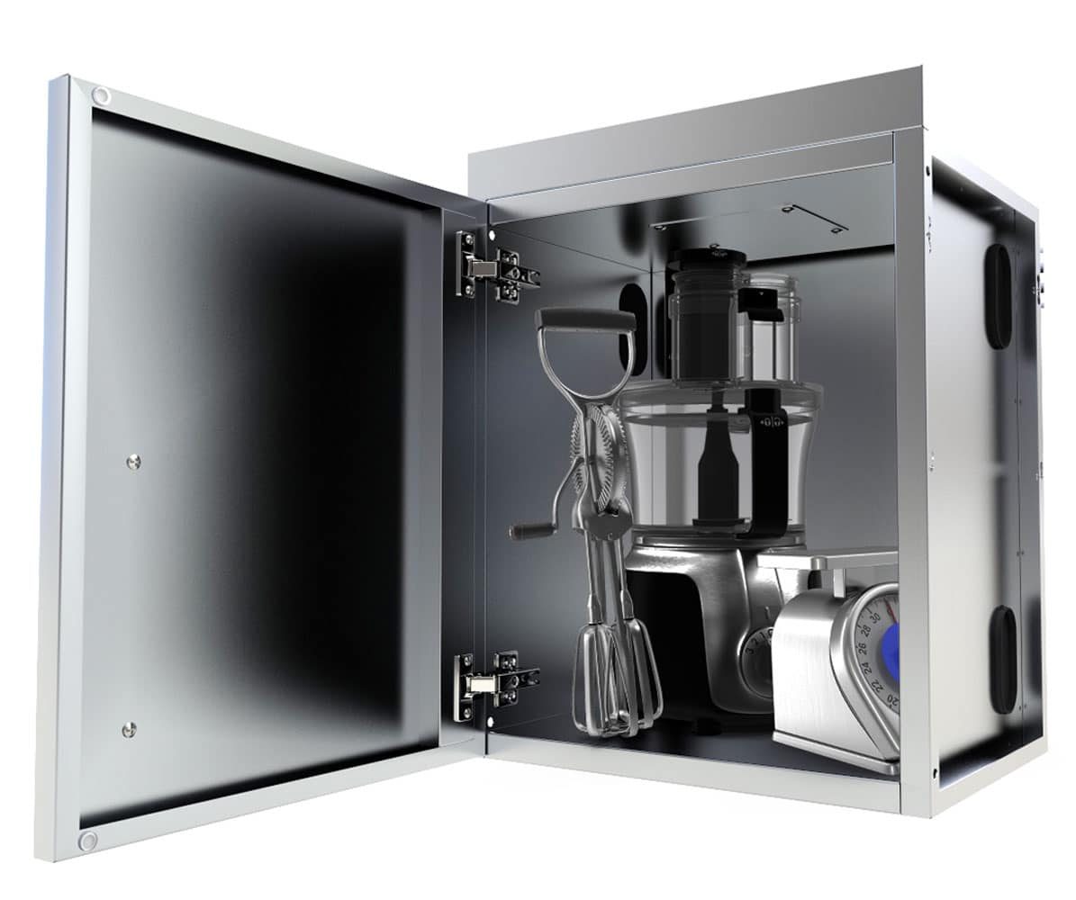 Sunstone 18″Upper Wall Left Swing Door Cabinet – SWC18CSDL - Open Door