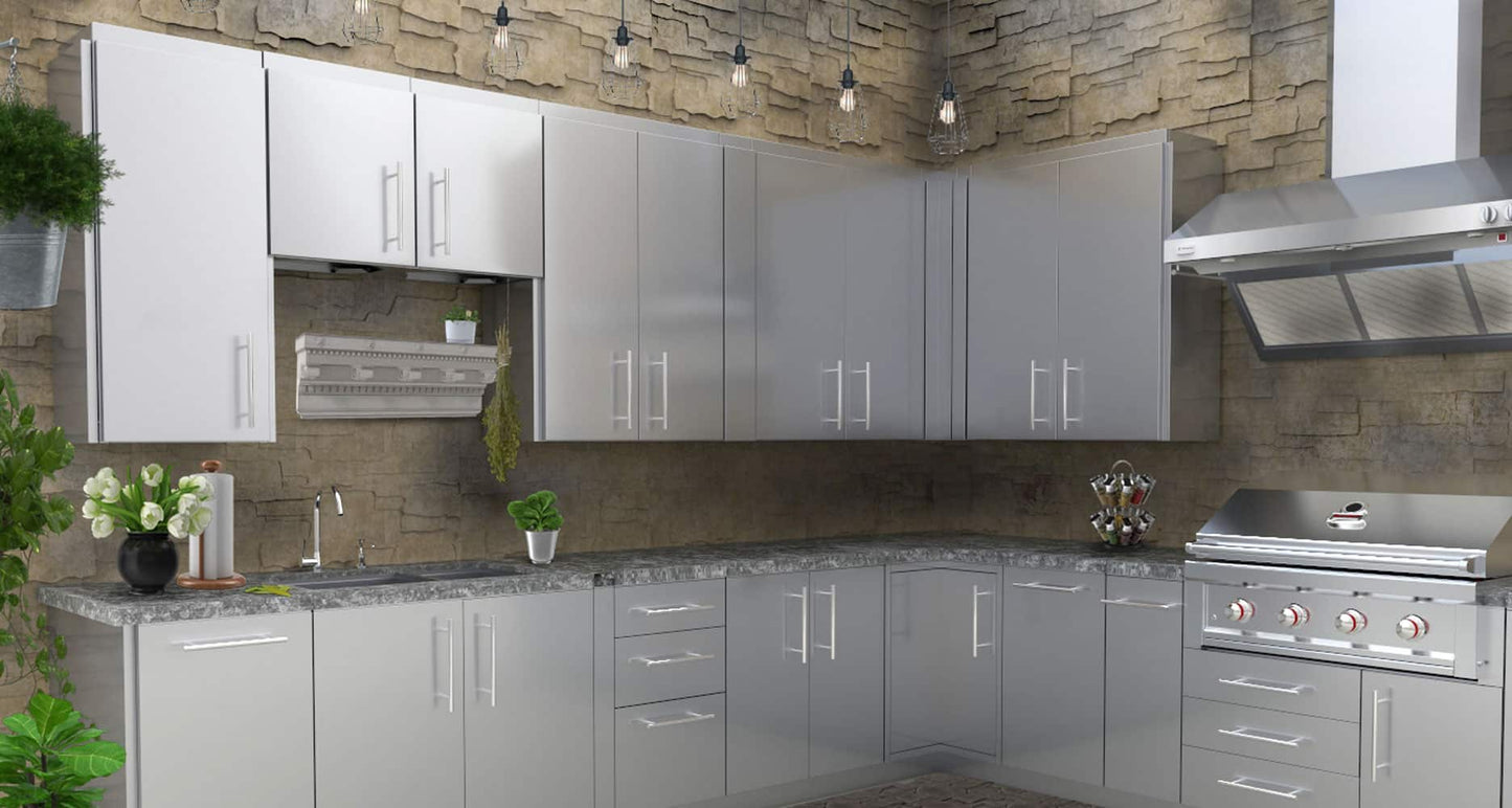 Sunstone 18″ Upper Wall Right Swing Door Cabinet – SWC18CSDR - Installed