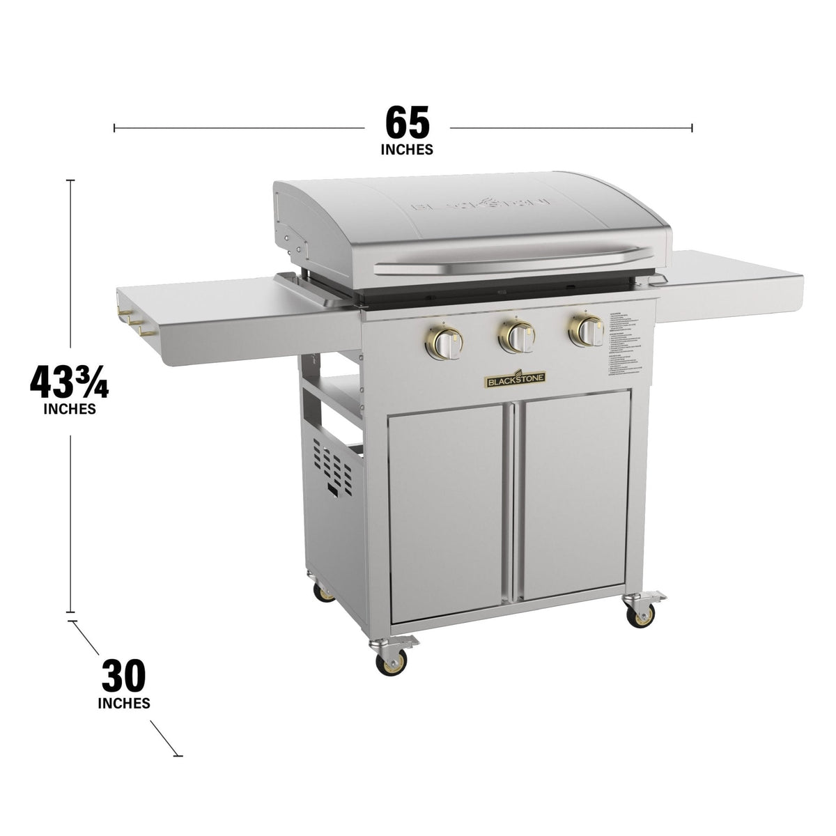 Blackstone Select 28-inch griddle with cabinet, overall dimensions diagram
