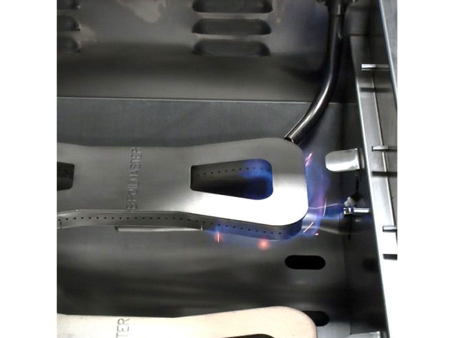 Broilmaster 32-Inch Built-In Gas Griddle - BSB322G - Burner On