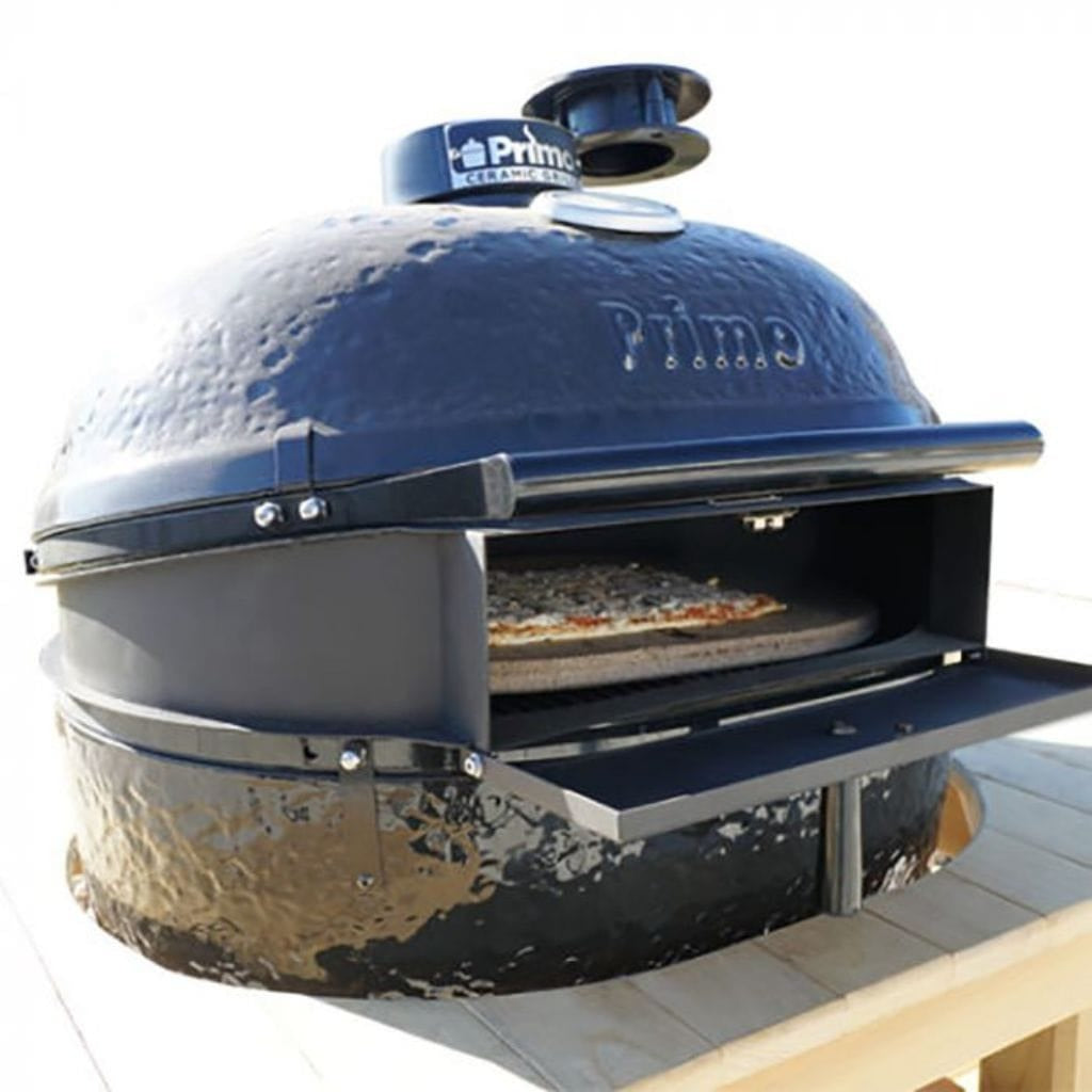 Primo Pizza Oven Insert for Oval LG 300 Charcoal Grill - PGLGP - Installed