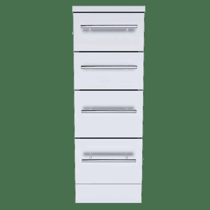 Sunstone 12″ 4 Multi Drawer Storage Base Cabinet – SBC12SMD - Front View