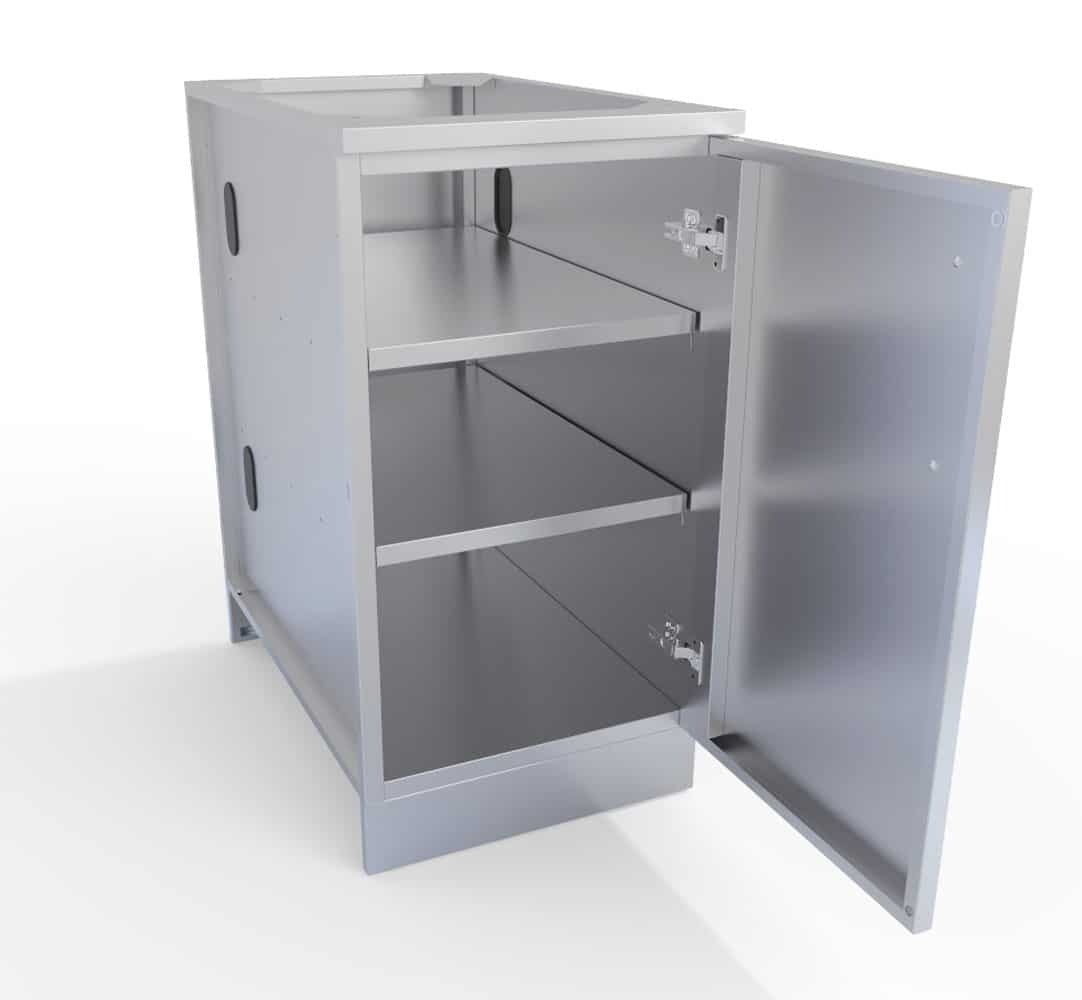 Sunstone 18″ Full Height Right Swing Door Cabinet w/Shelf – SBC18FSDR - Open Door