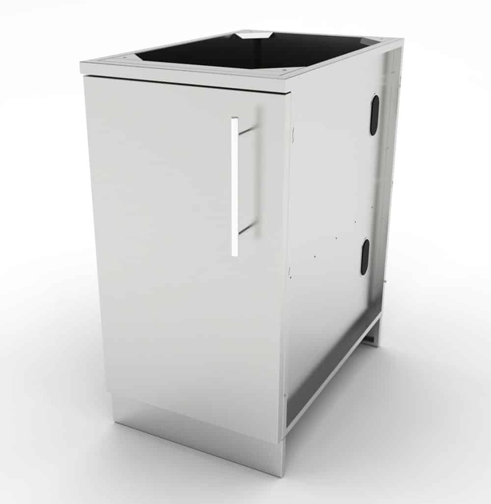 Sunstone 18″ Full Height Left Swing Door Cabinet w/Shelf – SBC18FSDL - Front Angled View