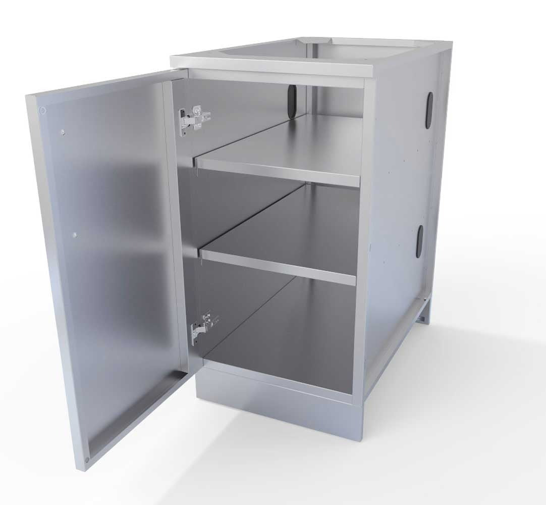 Sunstone 18″ Full Height Left Swing Door Cabinet w/Shelf – SBC18FSDL - Left Side Door Open