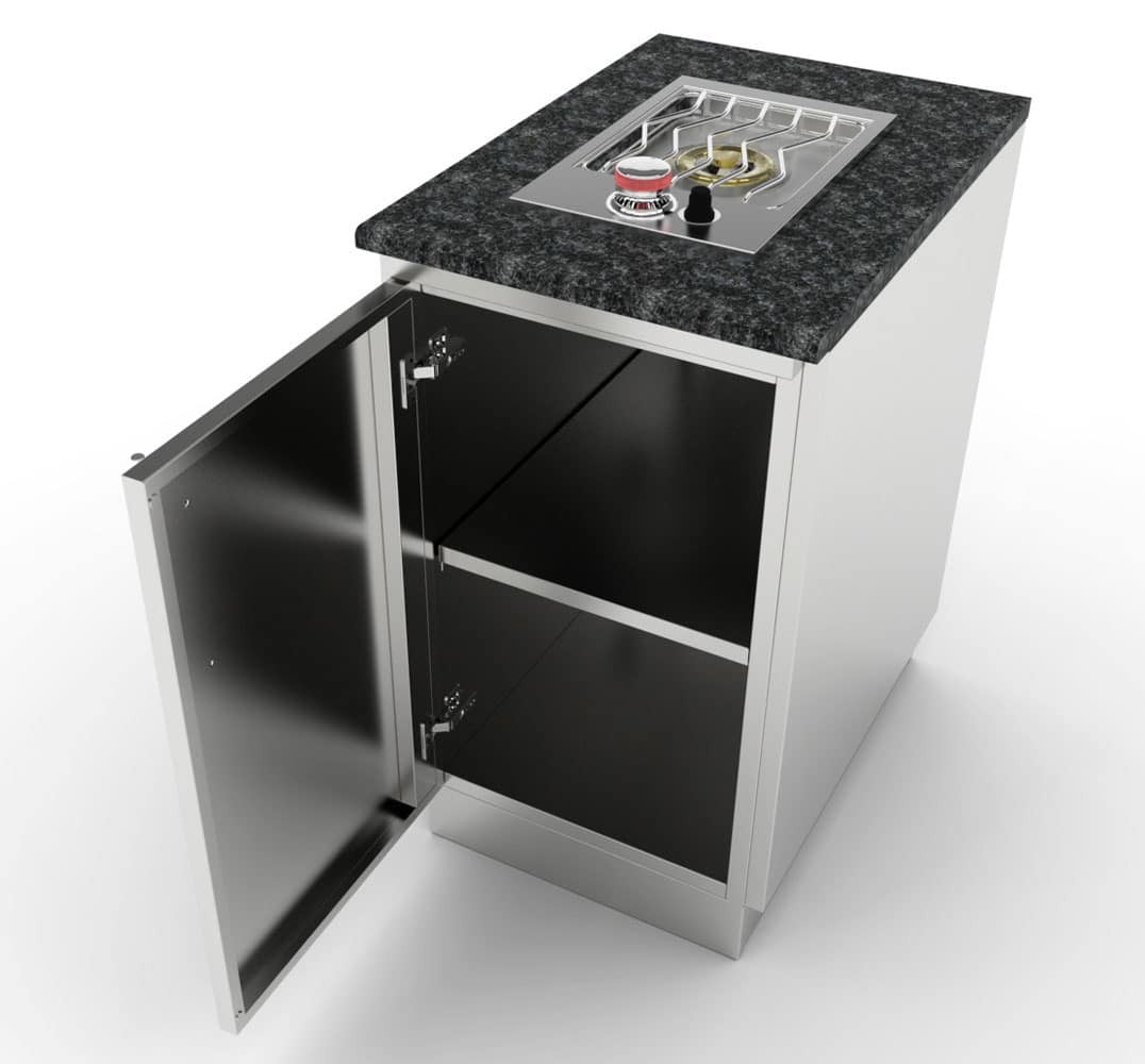 Sunstone 18″ Full Height Left Swing Door Cabinet w/Shelf – SBC18FSDL - Upside View