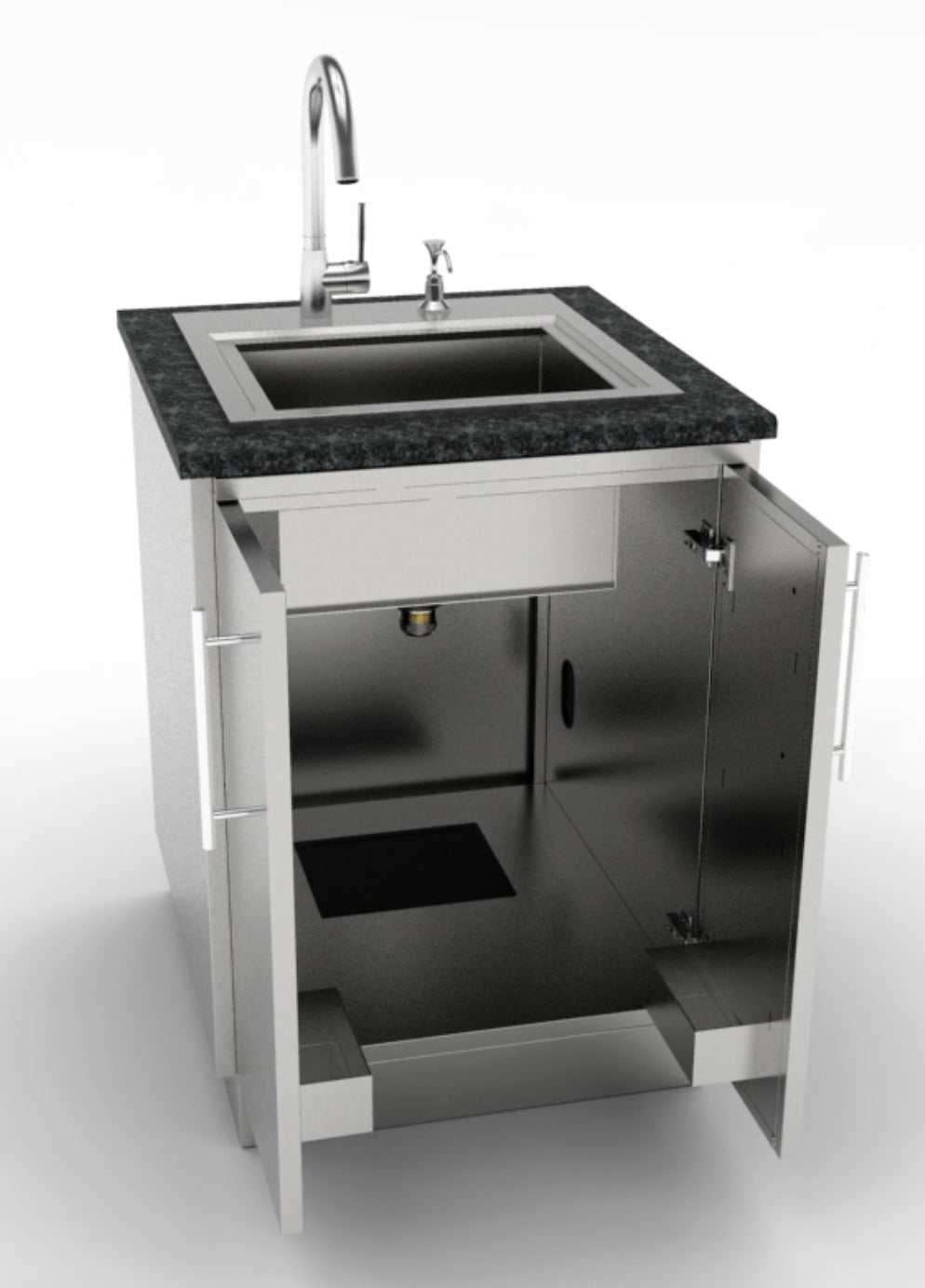 Sunstone 24" Full Double Door Base Cabinet SBC24FDD - Tap On It