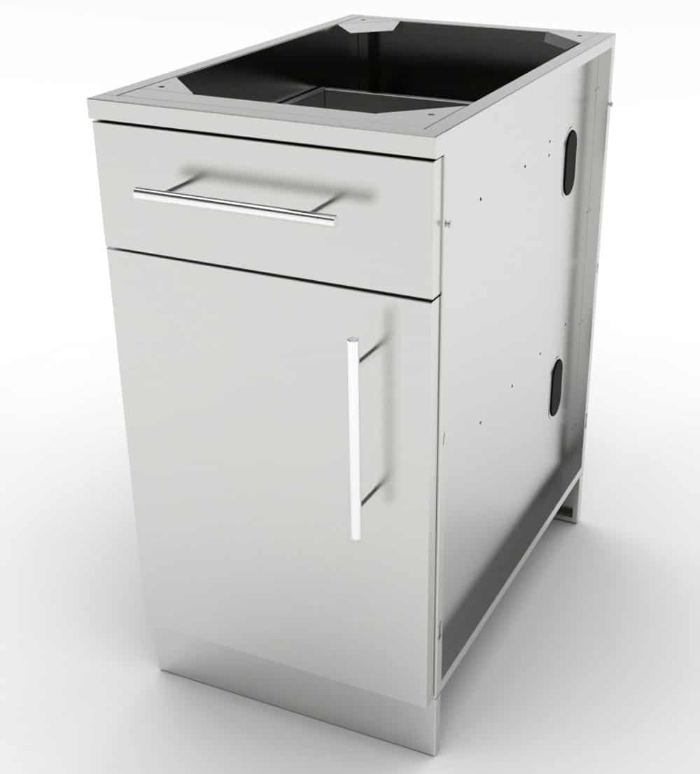 Sunstone 18″ Left Swing Door Cabinet w/Top Drawer & Shelf – SBC18CSDL - Front Angled View