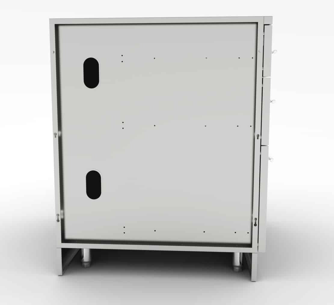 Sunstone 18″ Left Swing Door Cabinet w/Top Drawer & Shelf – SBC18CSDR - Side View