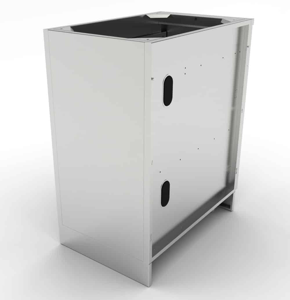 Sunstone 18″ Left Swing Door Cabinet w/Top Drawer & Shelf – SBC18CSDR - Side Angled