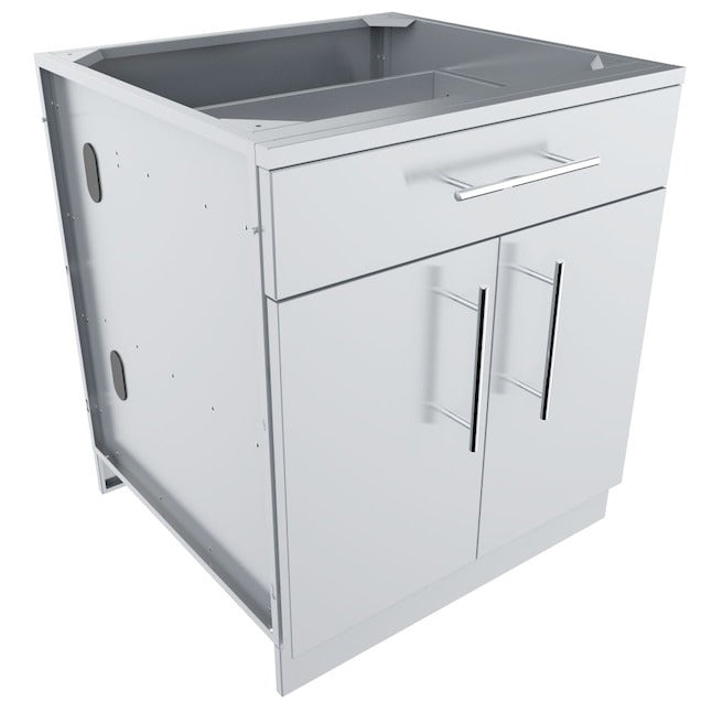 Sunstone Designer 30-in W x 28.25-in D x 34.5-in H Modular Outdoor Kitchen Cabinet - SBC30CDD - Front Angled View