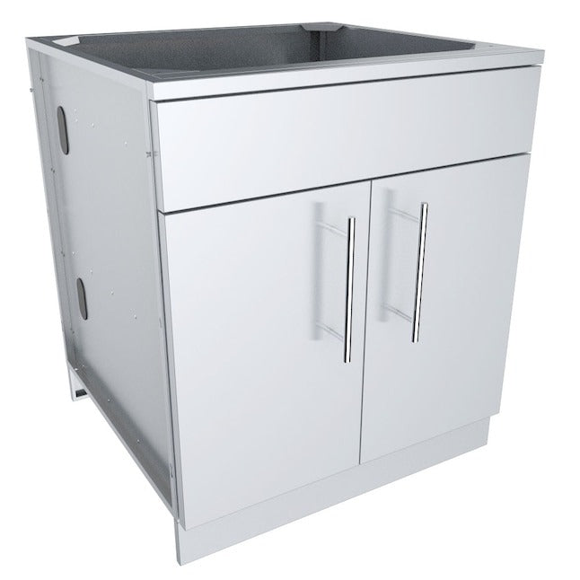 Sunstone Designer 30-in W x 28.25-in D x 34.5-in H Modular Outdoor Kitchen Cabinet - SBC30CDD - Angled View