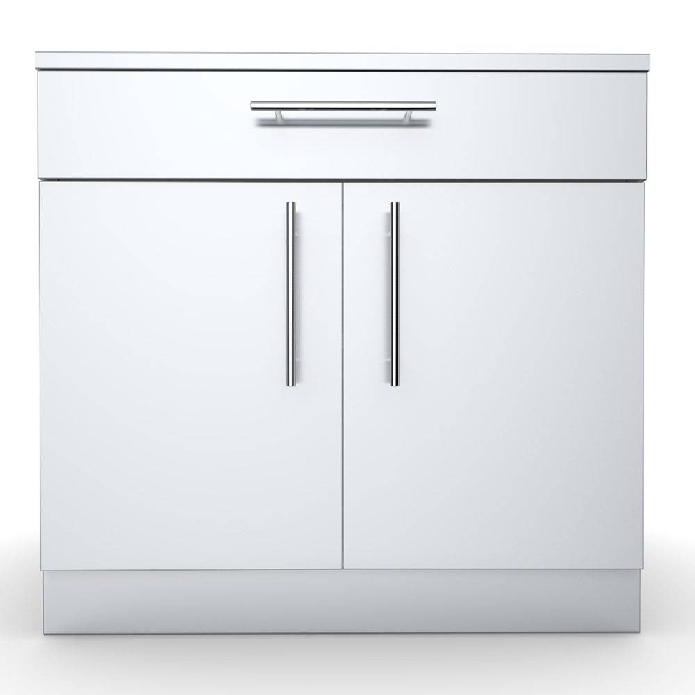Sunstone 36″ Double Door Base Cabinet w/Shelf & Reversible Top Drawer or False Panel – SBC36CDD - Front View