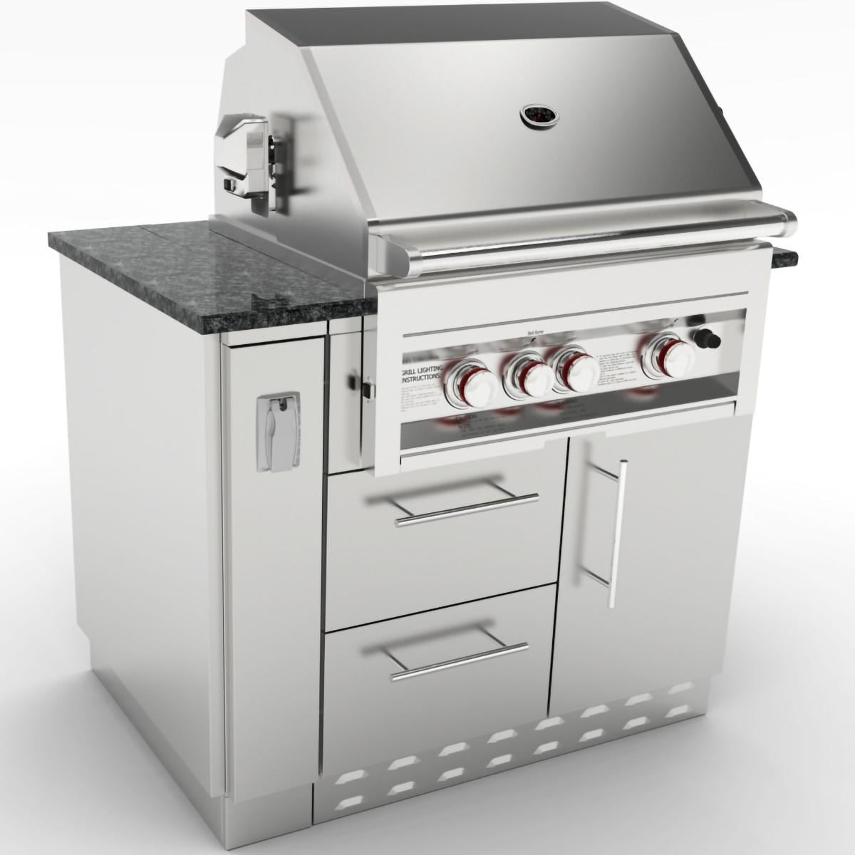 SBC6SPEL - Shown Installed On A Grill Cabinet & Finished With An End Panel (Not Included)