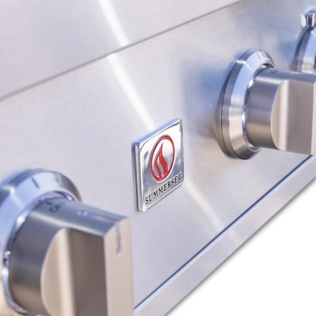 Summerset TRL 40 Inch 4 Burner Built-In Gas Grill With Rotisserie - TRLPRO40 - Grill control knobs close-up