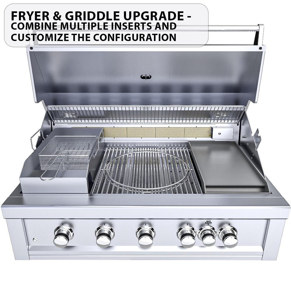 Sunstone Ruby5BIR Ruby 42-Inch 5-Burner Built-In Grill W/ Pro-Sear & Rotisserie - Fryer w/ Steamer Upgrade (Sold Separately)