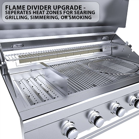 Sunstone Ruby Grill Flame Divider - SUNCP-DIVIDER - Installed View