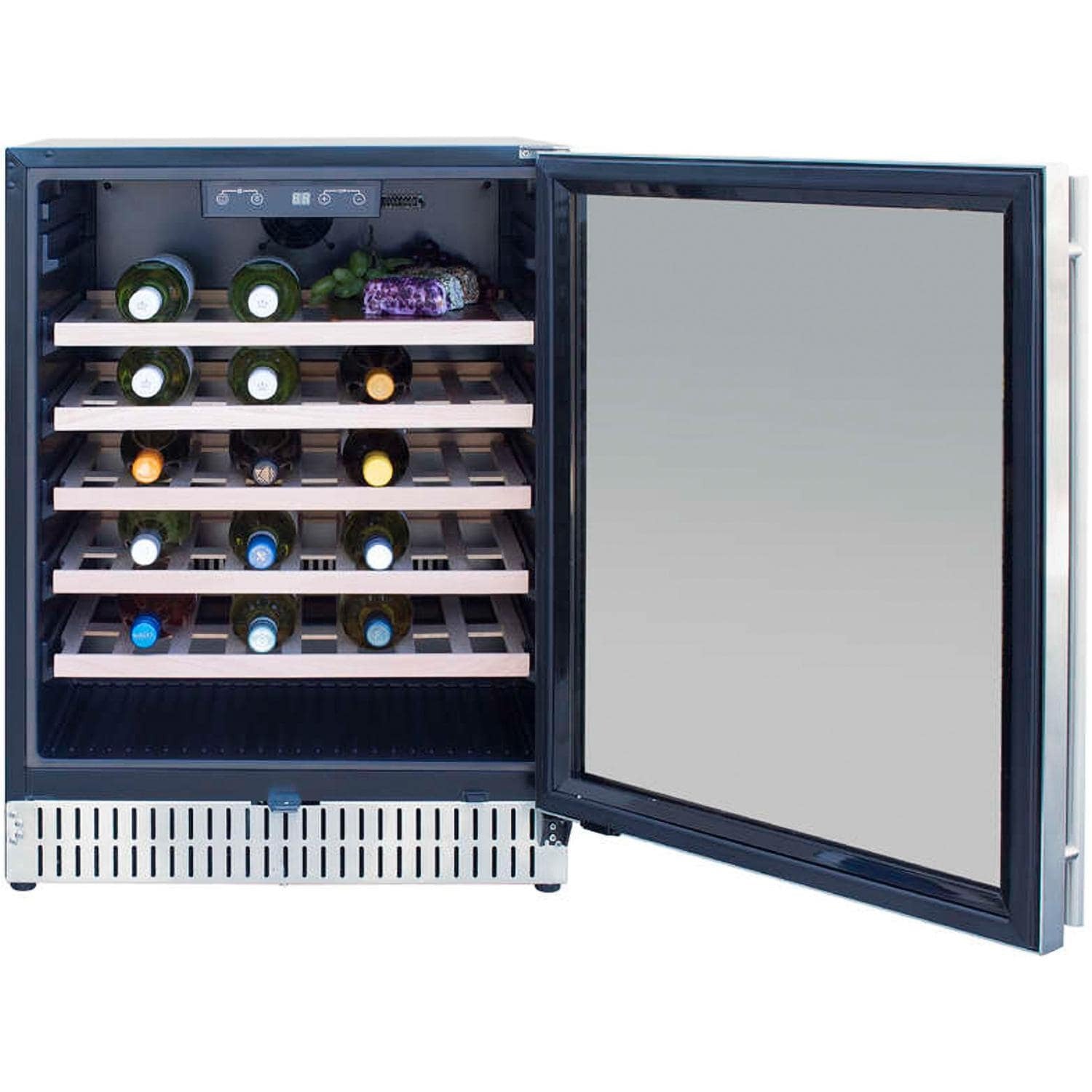 Summerset 24-Inch Outdoor Rated Wine Cooler - SSRFR-24W - Open
