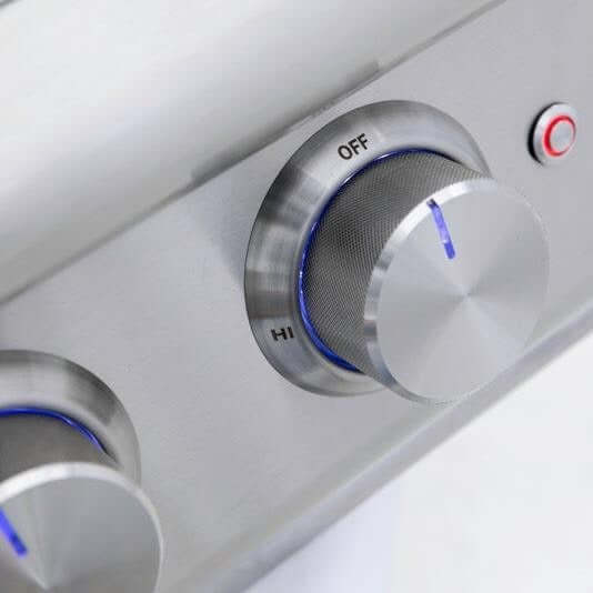 Blaze BLZ-PBLTE3 Premium LTE+ Built-In High Performance Power Burner With Wok Ring & Stainless Steel Lid - Knobs - Detail
