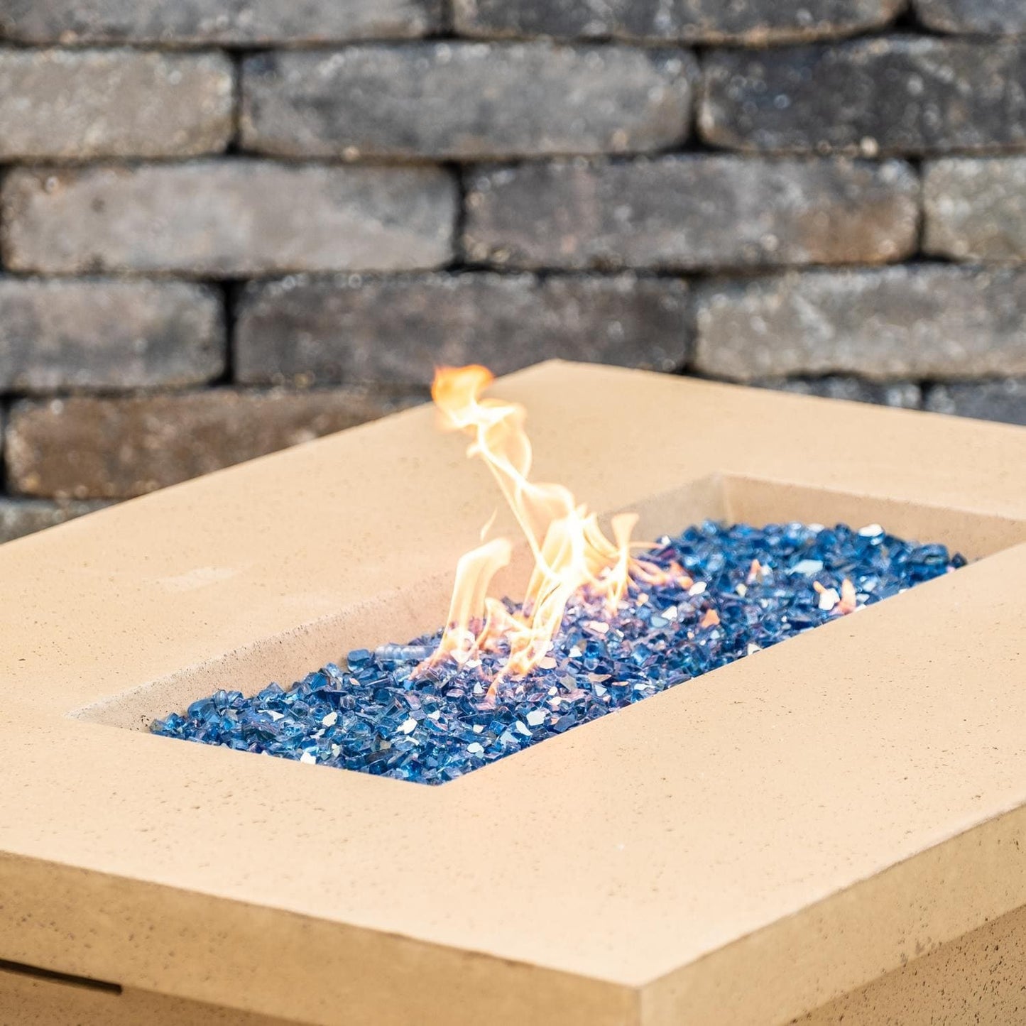American Fyre Designs 783-CB-11-V4NC Contempo 52-Inch Rectangular Firetable - Cafe Blanco