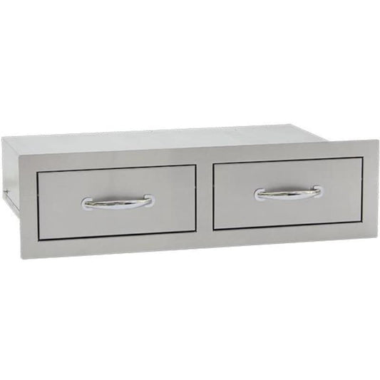 Summerset 30-Inch Stainless Steel Flush Mount Double Access Drawer - SSHDR-2