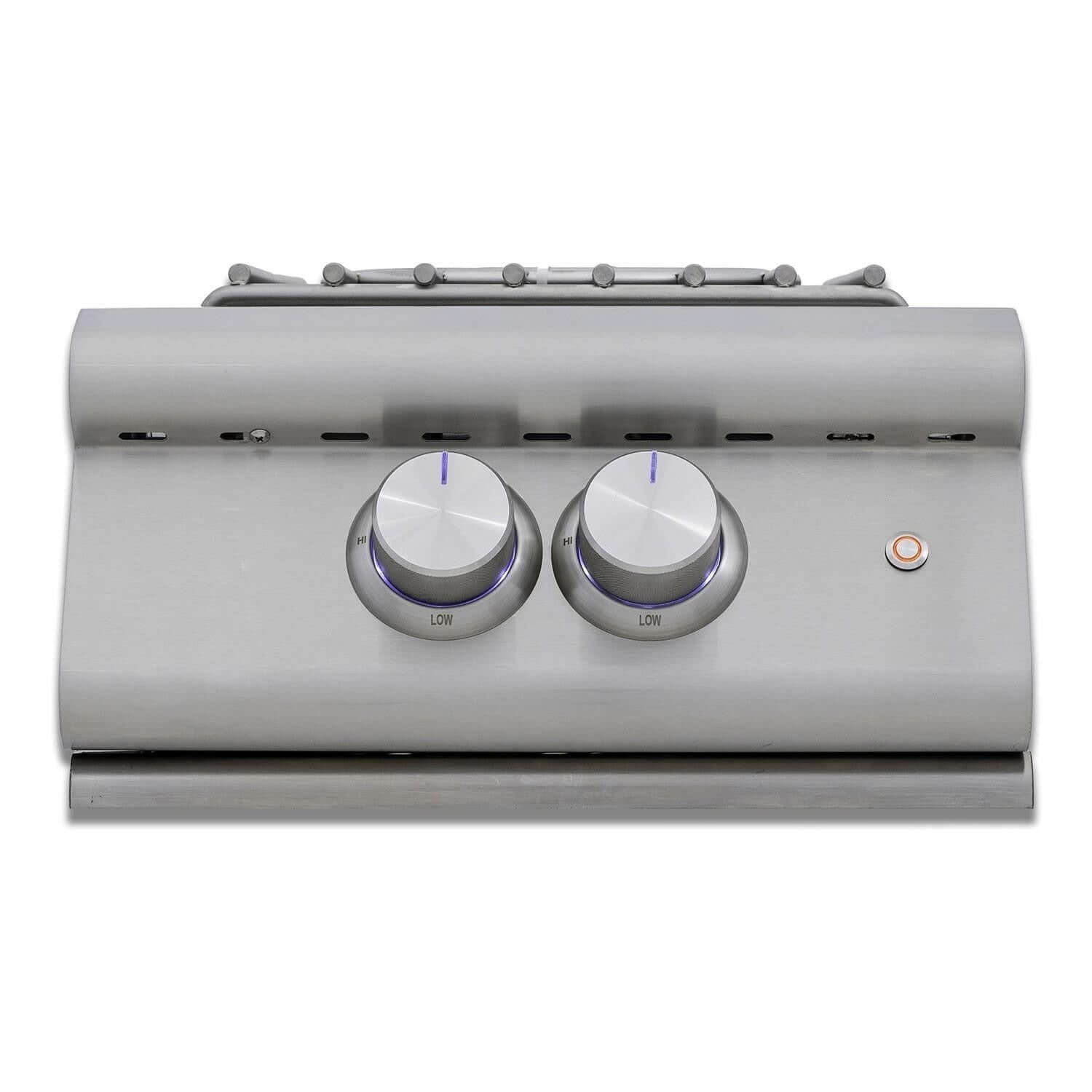 Blaze BLZ-PBLTE3 Premium LTE+ Built-In High Performance Power Burner With Wok Ring & Stainless Steel Lid - Front View - White Background